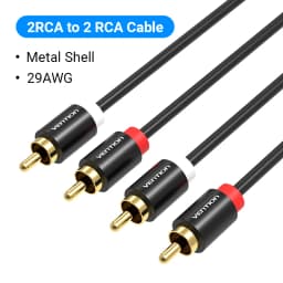 Vention 2 RCA to 2 RCA Cable Male to Male Audio Cable for Home Theater DVD Amplifier TV 1m 2m 3m 5m Cable RCA Gold-Plated Cabo