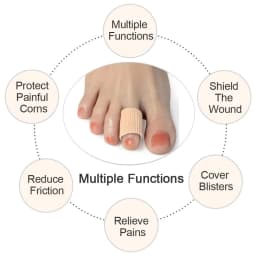 1Pcs S/M/L Fabric Toe Separator Finger Protector Applicator Corn Callus Remover Bunion Corrector Pedicure Tools Tube Foot Care
