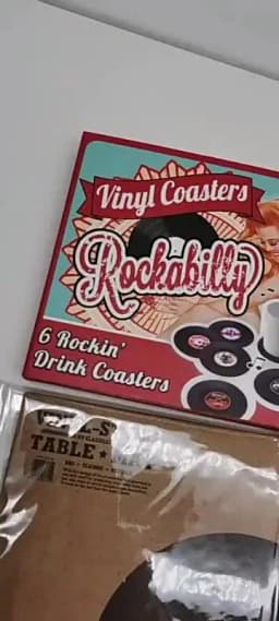 New 6/4/2PCS Retro Vinyl Record Cup Coaster Anti-slip Coffee Coasters Heat Resistant Music Drink Mug Mat Table Placemat Decor