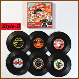 New 6/4/2PCS Retro Vinyl Record Cup Coaster Anti-slip Coffee Coasters Heat Resistant Music Drink Mug Mat Table Placemat Decor