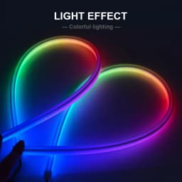 2PCS RGB Car LED Daytime Running Lights APP/Remote Control Flexible Auto Headlight Strips DRL Flowing Turn Signal Lamps 60cm 12V