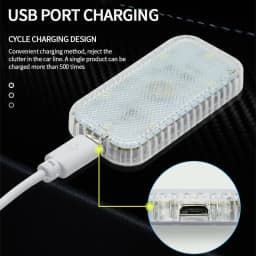 BLALION LED Interior Light Lamp Magnetic Wireless Touch Light Auto Roof Ceiling Reading Lamp for Trunk Storage Box USB Charging