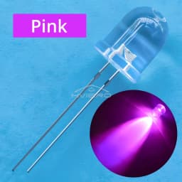 50Pcs 10mm Round Top Super Bright Lamp Beads Clear Emitting Diode LED White Red Green Blue Yellow UV Pink Orange Dome Light Bulb