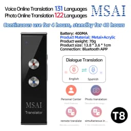 Portable Smart Voice Translator T4 T8 131 Languages Real-Time Translation Bluetooth Photo Translation Device