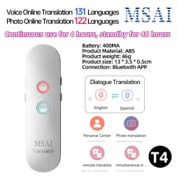 Portable Smart Voice Translator T4 T8 131 Languages Real-Time Translation Bluetooth Photo Translation Device