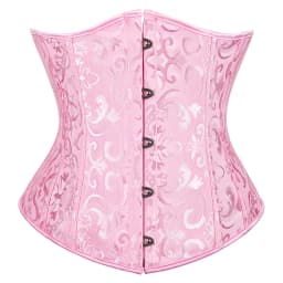 Underbust Corset Plus Size Gothic Corset Cincher Medieval Corsets for Women Jacquard Vintage Waist Corset Top Black White Purple