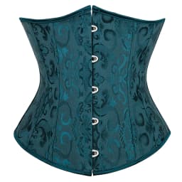 Underbust Corset Plus Size Gothic Corset Cincher Medieval Corsets for Women Jacquard Vintage Waist Corset Top Black White Purple