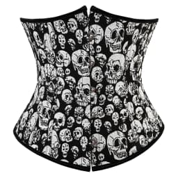 Underbust Corset Plus Size Gothic Corset Cincher Medieval Corsets for Women Jacquard Vintage Waist Corset Top Black White Purple
