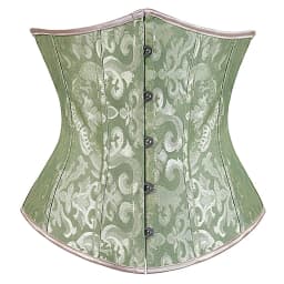 Underbust Corset Plus Size Gothic Corset Cincher Medieval Corsets for Women Jacquard Vintage Waist Corset Top Black White Purple