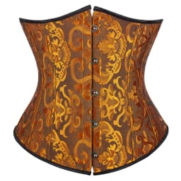 Underbust Corset Plus Size Gothic Corset Cincher Medieval Corsets for Women Jacquard Vintage Waist Corset Top Black White Purple