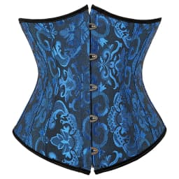 Underbust Corset Plus Size Gothic Corset Cincher Medieval Corsets for Women Jacquard Vintage Waist Corset Top Black White Purple