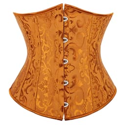 Underbust Corset Plus Size Gothic Corset Cincher Medieval Corsets for Women Jacquard Vintage Waist Corset Top Black White Purple
