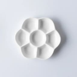 Plum Blossom 7-grid Ceramic Watercolor Palette Jingdezhen Firing Artist-grade Gouache Acrylic Paint Sub-packaging Ceramic Dish