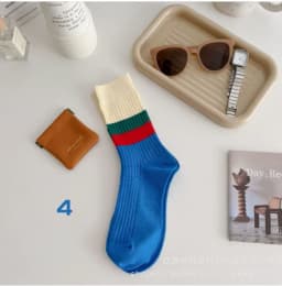Cotton Women's Long Socks Medium Tube Korean White Breathable Leisure Girls Embroidery Male Sock Spring Summer Stripe Woman Cute