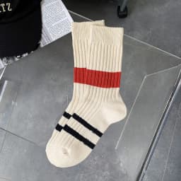 Cotton Women's Long Socks Medium Tube Korean White Breathable Leisure Girls Embroidery Male Sock Spring Summer Stripe Woman Cute