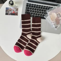 Cotton Women's Long Socks Medium Tube Korean White Breathable Leisure Girls Embroidery Male Sock Spring Summer Stripe Woman Cute