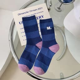 Cotton Women's Long Socks Medium Tube Korean White Breathable Leisure Girls Embroidery Male Sock Spring Summer Stripe Woman Cute