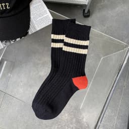 Cotton Women's Long Socks Medium Tube Korean White Breathable Leisure Girls Embroidery Male Sock Spring Summer Stripe Woman Cute