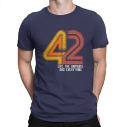 Life the Universe and Everything Men T Shirts The Hitchhikers Guide To The Galaxy Film Awesome Tees Short Sleeve O Neck