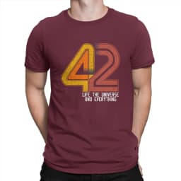 Life the Universe and Everything Men T Shirts The Hitchhikers Guide To The Galaxy Film Awesome Tees Short Sleeve O Neck