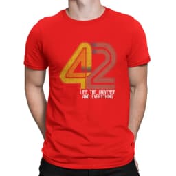 Life the Universe and Everything Men T Shirts The Hitchhikers Guide To The Galaxy Film Awesome Tees Short Sleeve O Neck