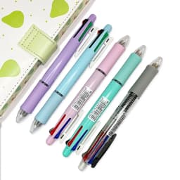 5 In 1 Multicolor Ballpoint Pens Creative 4 Color Ball Pen Refill and Pencil Lead Multifunction Pen Office School Writing Supply