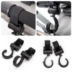 2Pcs Hooks For Baby Stroller Multi Purpose Baby Stroller Accessories Rotate 360 Degree Hook Pram Organizer Bag Hanger New