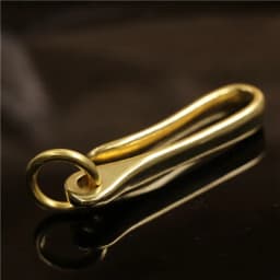 1Piece Solid Brass Belt U Hook Keychain Key Ring Wallet Fob Clip Retro Vintage Fish Hook with O Ring 3 Sizes Available