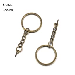 10/20pcs 25 28 30mm Screw Eye Pin Key Chain Key Ring With Eye Screws Round Split Keyrings For DIY Jewelry Making Accessories