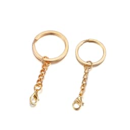 10/20pcs 25 28 30mm Screw Eye Pin Key Chain Key Ring With Eye Screws Round Split Keyrings For DIY Jewelry Making Accessories