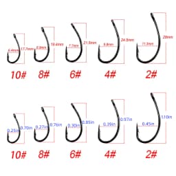 Hirisi 50pcs Coating High Carbon Stainless Steel Barbed Carp Fishing Hooks Pack with Retail Original Box 8003