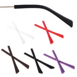 Free shipping Wholesale 1 pair Soft Silicone Anti Slip Eyeglasses Glasses Temple Tips Accessories Square Hole