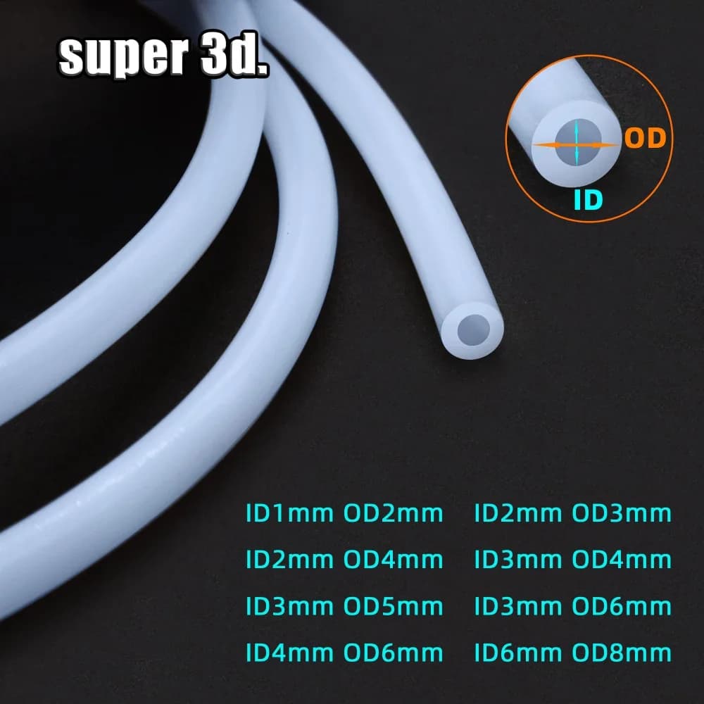 3D Printer Part 1Meter Bowden Extruder PTFE Tube Pipe for J-Head Hotend V5 V6 1.75mm /3mm Filament ID 2mm OD 4mm