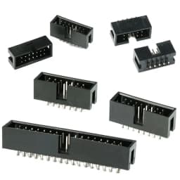 10pcs PCB Connector DC3 6/8/10/14/16/20/26/34/40/50P 2.54mm Pitch Male Socket Double Row Straight IDC Box Headers Dip Connector