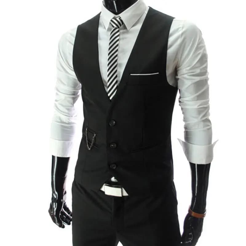 M-7XL 2026 New Dress Vests For Men Slim Fit Mens Suit Vest Male Waistcoat Gilet Homme Casual Sleeveless Formal Business Jacket