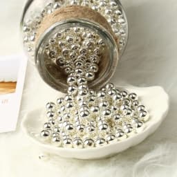 3 4 6 8 10 12mm 30-500PCS Silver Color Plated CCB Round Seed CCB Plastic Round Seed Spacer Bead Loose Bead Jewelry make DIY M102
