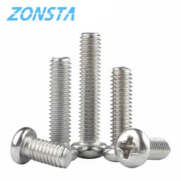 Cross Recessed Pan Head Screws M1.2 M1.4 M1.6 M2 M2.5 M3 M4 M5 M6 304 Stainless Steel Rounnd Phillips TV Machine Screw DIN7985