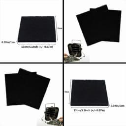 5 High-Quality Black Activated Carbon Filter Sponge 13*13*1cm for 493 Solder Fume Absorber ESD Smoke Exhaust Sponge
