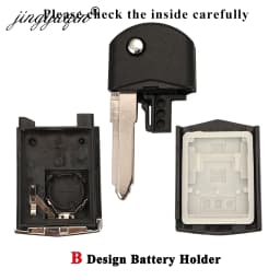 jingyuqin 2/3 Button Remote Key Fob Shell Case Folding Flip For Mazda 2 3 5 6 CX-7 / CX-9 / MX-5 With Uncut Blade Replacement