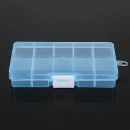 10 Slots Adjustable Transparent Jewelry Storage Box Ring Earring Drug Pill Beads Portable Plastic Organizer Case Travel Bins