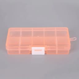 10 Slots Adjustable Transparent Jewelry Storage Box Ring Earring Drug Pill Beads Portable Plastic Organizer Case Travel Bins