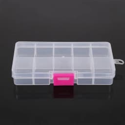 10 Slots Adjustable Transparent Jewelry Storage Box Ring Earring Drug Pill Beads Portable Plastic Organizer Case Travel Bins