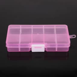 10 Slots Adjustable Transparent Jewelry Storage Box Ring Earring Drug Pill Beads Portable Plastic Organizer Case Travel Bins