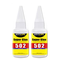 LOOLIFL 502 Super Glue 20g, Industrial Strength Instant Adhesive, Low Odor, Long Lasting Bond for Metal, Plastic,DIY Craft Tools