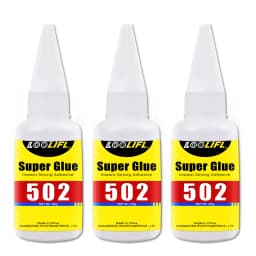 LOOLIFL 502 Super Glue 20g, Industrial Strength Instant Adhesive, Low Odor, Long Lasting Bond for Metal, Plastic,DIY Craft Tools