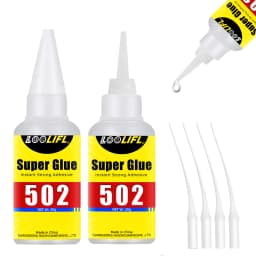 LOOLIFL 502 Super Glue 20g, Industrial Strength Instant Adhesive, Low Odor, Long Lasting Bond for Metal, Plastic,DIY Craft Tools