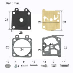 3x Chainsaws Carburetor Rebuild Repair Kit for Walbro K11-WAT Stihl MS210 MS230 MS240 MS250 MS260 FS85 FS86 FS88 Husqvarna 225