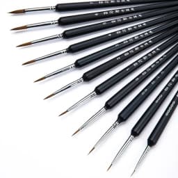 Fine Detail Paint Brush Hook Line Pen Artists Hand Painted Gouache Watercolor Oil Face Nail 000 Small Miniature Painting Brushes
