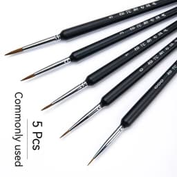 Fine Detail Paint Brush Hook Line Pen Artists Hand Painted Gouache Watercolor Oil Face Nail 000 Small Miniature Painting Brushes