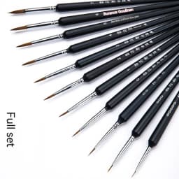 Fine Detail Paint Brush Hook Line Pen Artists Hand Painted Gouache Watercolor Oil Face Nail 000 Small Miniature Painting Brushes